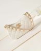 Chanel 19 Hobo Bag White Aged Calfskin Brushed Gold Hardware