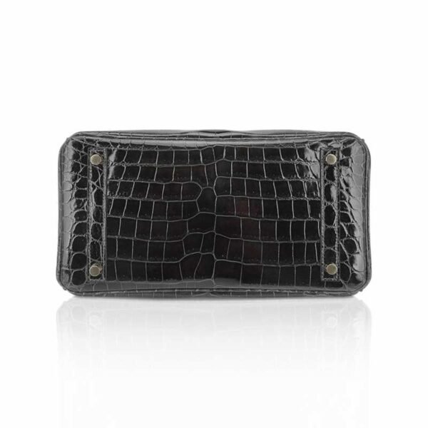 Birkin 30 Bag Graphite Niloticus Crocodile with Gold Hardware