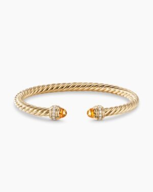 00761A85-64E8-5FAE-D050-F42CC9E842B5.jpg Classic Cablespira Bracelet 18K Yellow Gold with Citrine and Diamonds, 5mm