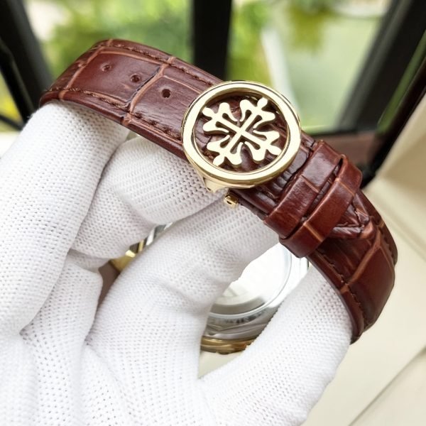 Patek Philippe Complications Men 42mm White Dial Gold-tone Watch