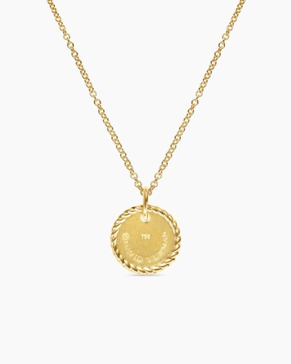 Initial Charm Necklace 18K Yellow Gold with Diamond X