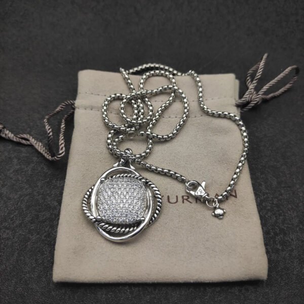 0220D3FD-3651-80A9-DF61-2627B4BA8E7F.jpg David Yurman Infinity Pendant with Diamonds in Silver, 32mm