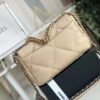 Chanel 19 Flap Bag Beige For Women 10.1in/26cm