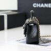 Chanel Mini Flapbag With Top Handle Black For Women 7.8in/20cm