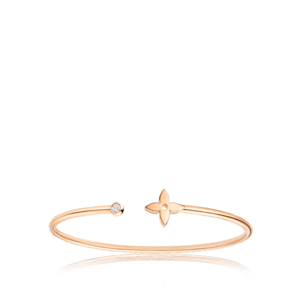 Idylle Blossom Twist Bracelet, Pink Gold And Diamonds