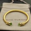 Cable Bracelet with Peridot & Diamond Accents  5mm