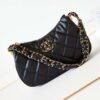 Chanel Aged Calfskin Quilted Small 19 Hobo Black