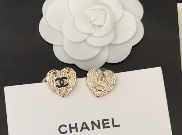 Heart Lava Double C Earrings