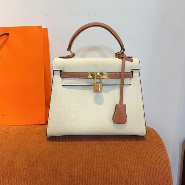 Kelly 25 Bag - White-coffee