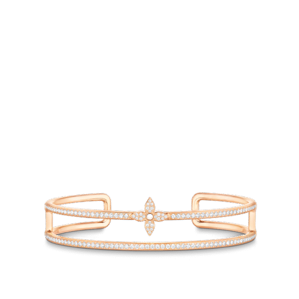 Idylle Blossom Two-Row Bracelet, Pink Gold And Diamonds