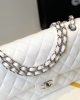 CHANEL Classic Flap Handbag SILVER METAL