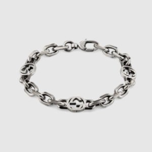INTERLOCKING SILVER BRACELET