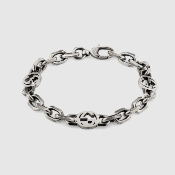 INTERLOCKING SILVER BRACELET