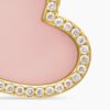 DY Elements&reg; Heart Amulet 18K Yellow Gold with Pink Opal and Diamonds
