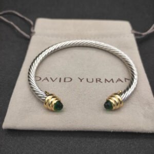 05BBBA84-DEB6-8D70-0144-3F192AB017D1.jpg Classic Cable Bracelet Sterling Silver with Peridot and Diamonds, 5mm