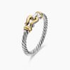 05BE39C0-7219-F98E-E55A-8D349F6D7492.jpg Petite Buckle Ring Sterling Silver with 18K Yellow Gold, 2mm - 6