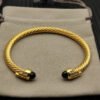 Cable Bracelet with Black Onyx & Diamond Accents  5mm
