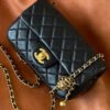 05E9B8E3-25E3-956C-09AE-D0A6097E8A7F.jpg Chanel Mini Flap Bag Black For Women, Women’s Bags 7.9in/20cm