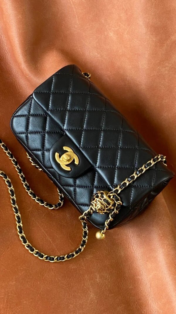 05E9B8E3-25E3-956C-09AE-D0A6097E8A7F.jpg Chanel Mini Flap Bag Black For Women, Women’s Bags 7.9in/20cm