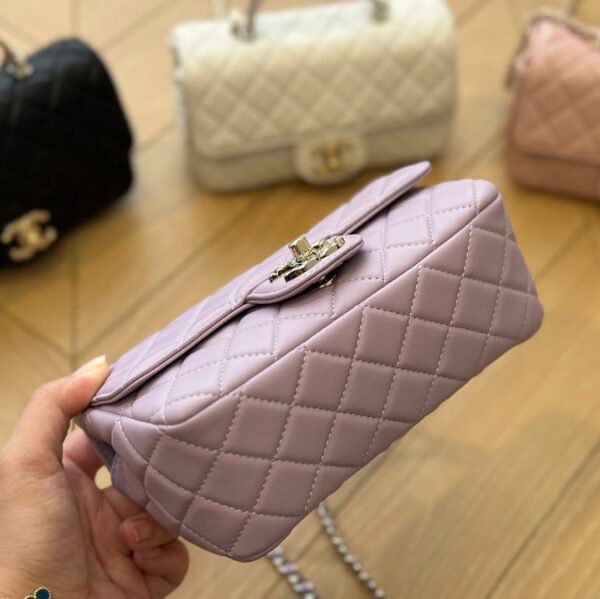 06850DAD-7FFD-6E37-A7C9-42F1E28A13BD.jpg Mini Flap Bag with Top Handle - Black