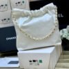068BEADB-F96C-6670-F0BA-4B509FF00235.jpg Chanel 22 Handbag White For Women 14.4in/37cm AS3261 B08038 10601