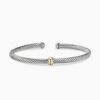 068C8519-1050-82D2-881D-3DE686770EA5.jpg Classic Cable Station Bracelet Sterling Silver with 18K Yellow Gold, 4mm