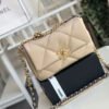 Chanel 19 Flap Bag Beige For Women 10.1in/26cm