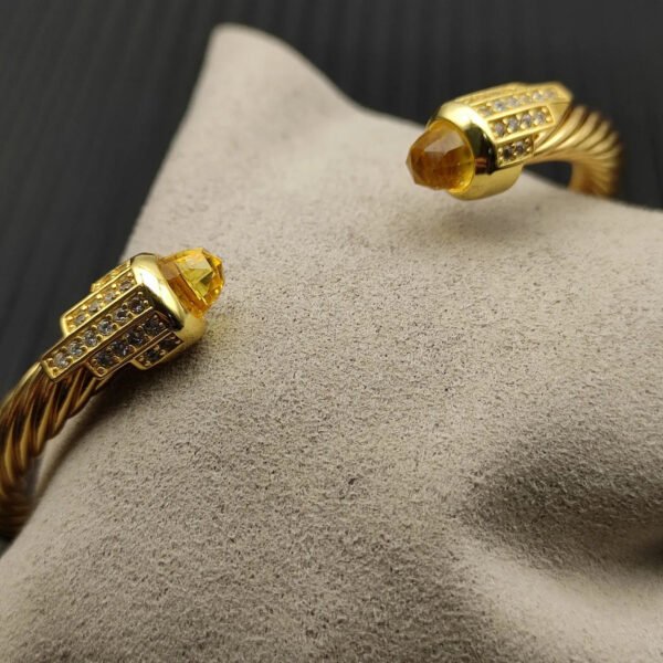 0843CB94-A8D8-18CD-FCD9-50DBB6758DD9.jpg Cable Bracelet with Citrine & Diamond Accents 5mm