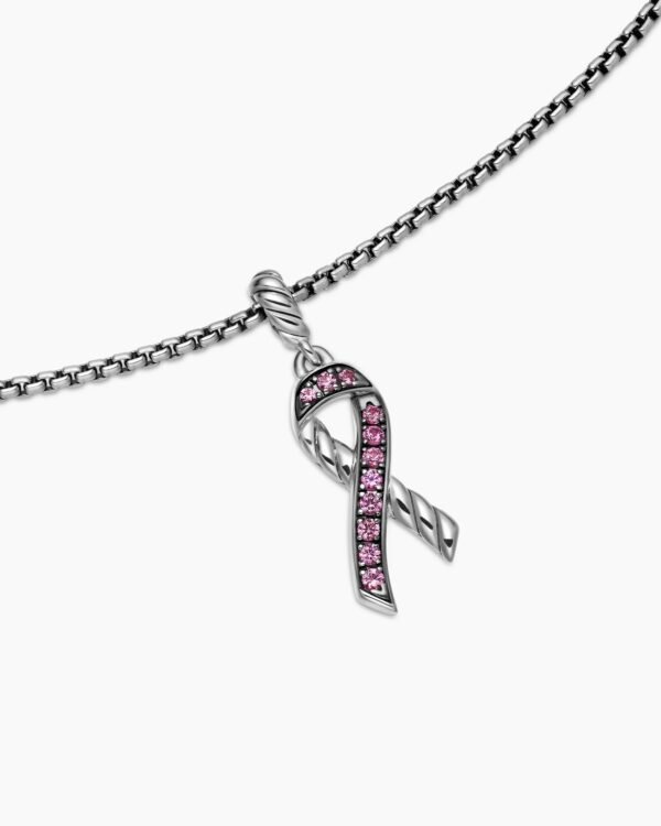 088EF57C-61A0-9602-DA11-C08EDD4E1D07.jpg Cable Collectibles® Ribbon Necklace Sterling Silver with Pink Sapphires, 24.4mm
