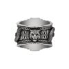 Medium Feline Head Sterling Silver Ring