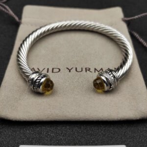 08BF4D3A-ED29-E609-B699-EFEFE3EA091C.jpg Classic Cable Bracelet Sterling Silver with Citrine and Diamonds, 7mm