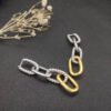 DY Mercer&reg; Linked Drop Earrings Sterling Silver 14K Yellow Gold with