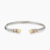 090E6027-C6B7-0356-F599-7501254A8E6B.jpg Helena Bracelet Sterling Silver with 18K Yellow Gold Domes and Diamonds, 4mm