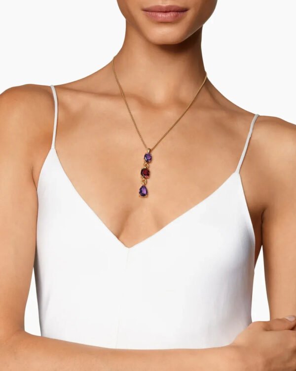 090E7D69-CC1E-24AD-F189-92935DCC2267.jpg Marbella Y Pendant 18K Yellow Gold with Amethyst and Rhodolite Garnet, 57.8mm
