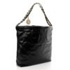 Glazed Calfskin Quilted Small Chanel 22 Black