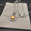 Albion&reg; Pendant Sterling Silver with Citrine and Diamonds, 14mm
