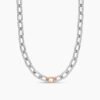 DY Madison&reg; Chain Necklace Sterling Silver with 18K Rose Gold, 8.5mm