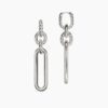 Lexington Double Link Drop Earrings Sterling Silver, 53mm