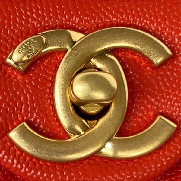 Chanel Mini Flap Bag With Top Handle Gold Hardware Red For Women, Women&rsquo;s Handbags, Shoulder Bags 7.9in/20cm AS2431