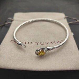 0BBC360A-3590-4EAD-DA9B-398A7CFEF4AF.jpg Cable Classics Bracelet, Citrine and Bead Detail, Sterling Silver, 3mm - 17 CM