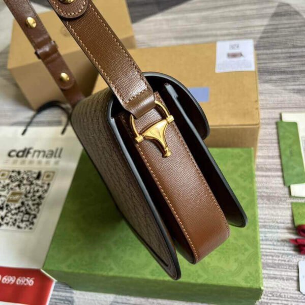 Gucci Horsebit 1955 Canvas Small Shoulder Bag