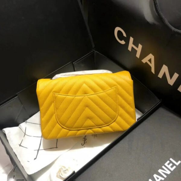 Chanel Chevron Caviar Leathe 20Cm Class-Flap Bag 1116