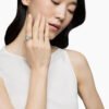 Petite Albion&reg; Ring Sterling Silver with White Topaz and Diamonds - 6