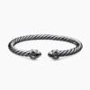 Renaissance&reg; Classic Cable Bracelet Blackened Silver, 5mm