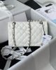 0D2866AB-14D0-83C6-8A32-2FFB7E0CBAB7.jpg CHANEL SMALL CLASSIC FLAP HANDBAG SILVER METAL