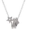 18K White Gold Diamond Etoile Filante Pendant Necklace