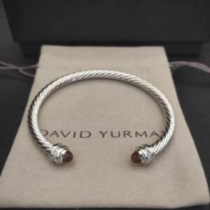 0DE04BBC-AD3B-FFC5-8E52-888E9AF0CD63.jpg Classic Cable Bracelet Sterling Silver with Champagne Crystal and Diamonds, 5mm