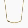 Petite Helena Wrap Station Necklace 18K Yellow Gold with Diamonds, 29mm