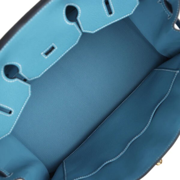 0E3687F9-C73B-C3AD-978A-6468525F878E.jpg Birkin 25 Blue Jean Togo Gold Hardware