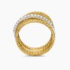 Crossover Ring 18K Yellow Gold with Diamonds - 6